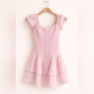 wild fable Pink Ruffled Mini Dress
